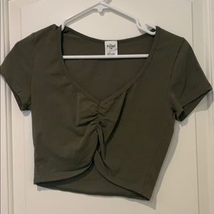Crop top with v cut